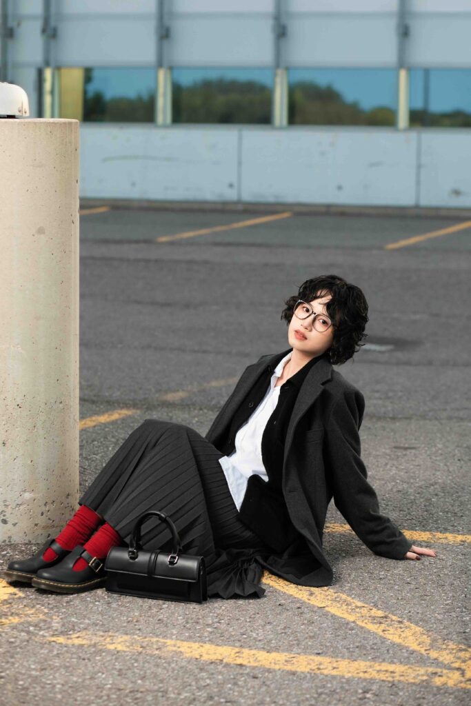 Editorial portrait in an urban setting